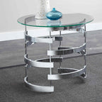 Steve Silver Company Teegan End Table, 23" W x 23" D x 25" H, Grey
