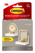 Command Display Ledges, Holds up to 2 lb, Quartz, 2 Ledges with 8 Medium Command Strips, Damage Free Hanging Floating Shelf with