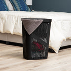 Mind Reader 60L Slim Laundry Hamper, Clothes Basket, Lid, Ventilated, Plastic, 17.25''L X 13.75''W X 23.5''H, Black