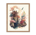 Poster Master Japanese Temple Poster - Japanese Pagoda Print - Watercolor Art - Gift for Men, Women, Travel Lover - Landscape De