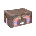 BlushBees Living Box  600D Oxford Fabric Storage Boxes for Clothes, Saree Cover  24 Litre, Pack of 1, English Brown