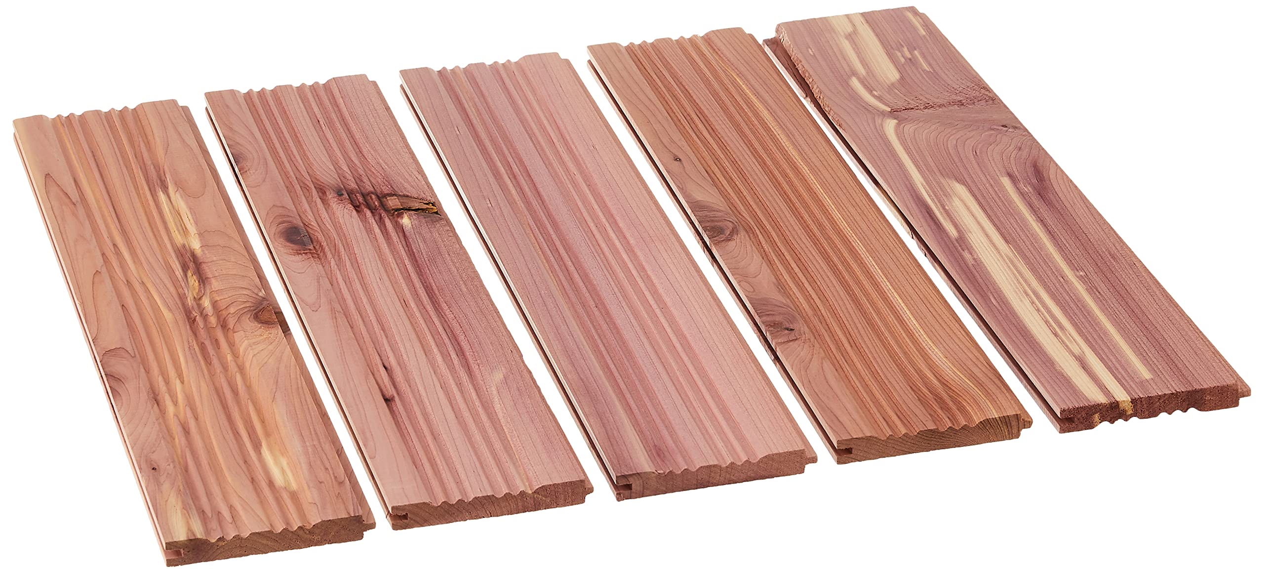 Household Essentials CedarFresh 25003-1 Interlocking Cedar Wood Plank Drawer Liners | Set of 5, Brown, 3.5 x 13.375x 0.375 inche