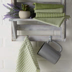 Dii Everyday Kitchen Collection Assorted Dishcloth Set, 12X12, Antique Green, 5 Count