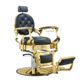 Lilfurni Professional Adjustable Vintage Barber Chair for Hairdressers Heavy Tattoo Shampoo Beauty Salon Equipment(Golden)