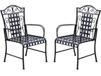 International Caravan Mandalay Iron Patio Chair - Set of 2