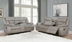 Coaster Greer 2-Piece Motion Sofa Set, Taupe