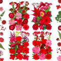 MIKIYA 88Pcs Red Dried Pressed Flowers for Resin Molds, Assorted Real Natural Bulk Dry Floral Leaves for DIY Art Crafts, Epoxy J