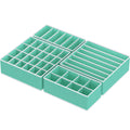 Simple Houseware Closet Underwear Organizer Drawer Divider 4 Set, Turquoise