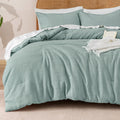 Phf Soft Waffle Comforter Set King Size- 3 Pieces Waffle Weave Comforter With 2 Pillow Shams, Lightweight Breathable Comfy Beddi