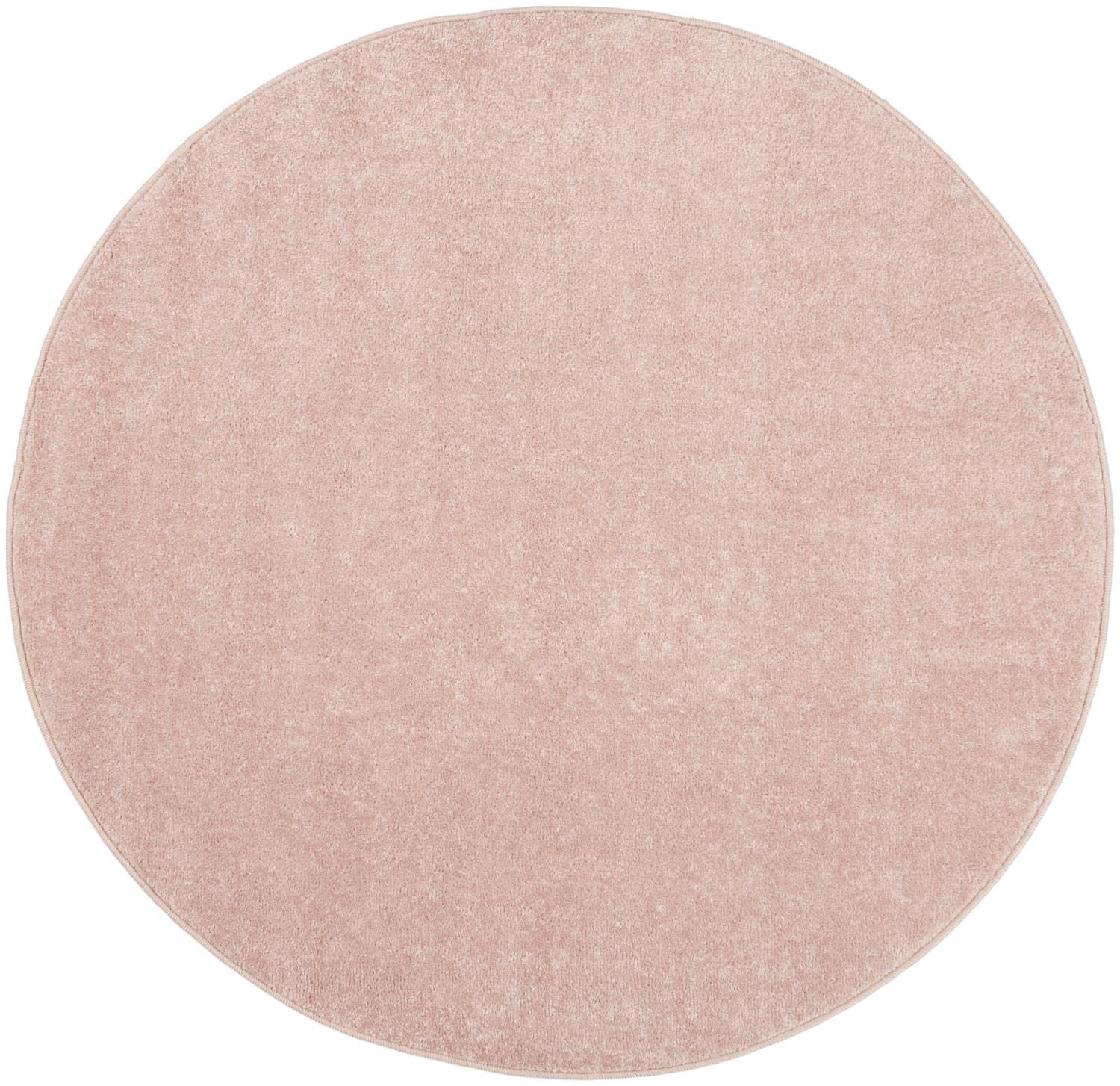 Nourison Essentials Indoor/Outdoor Pink 4' X Round Area -Rug, Easy -Cleaning, Non Shedding, Bed Room, Living Room, Dining Room, Backyard, Deck, Patio (4 Round)