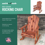 American Furniture Classics Adirondak Rocking Chair, Natural Cedar