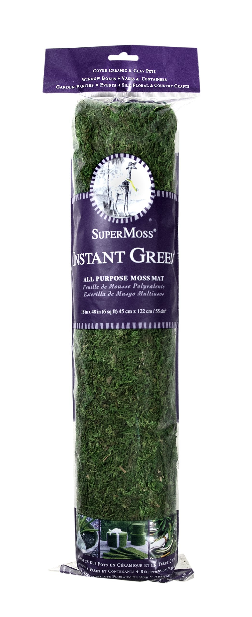 SuperMoss (22430) All Purpose Moss Mat Runners, Instant Green,Fresh Green 18 x 48