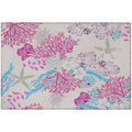 Seabreeze Sz1 Pink Coastal Rug Rectangle 10' X 14'