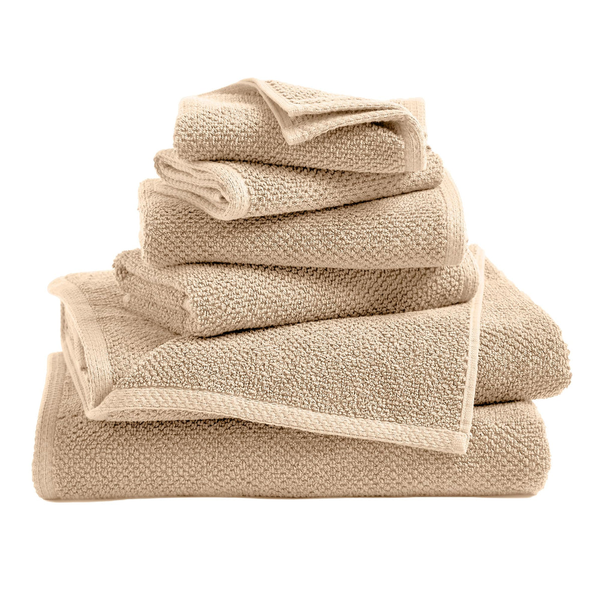 Great Bay Home 100% Cotton 6 Piece Towel Set - Absorbent, Quick-Drying, Durable Bath Towels for Bathroom Decor - Low-Twist, Two-