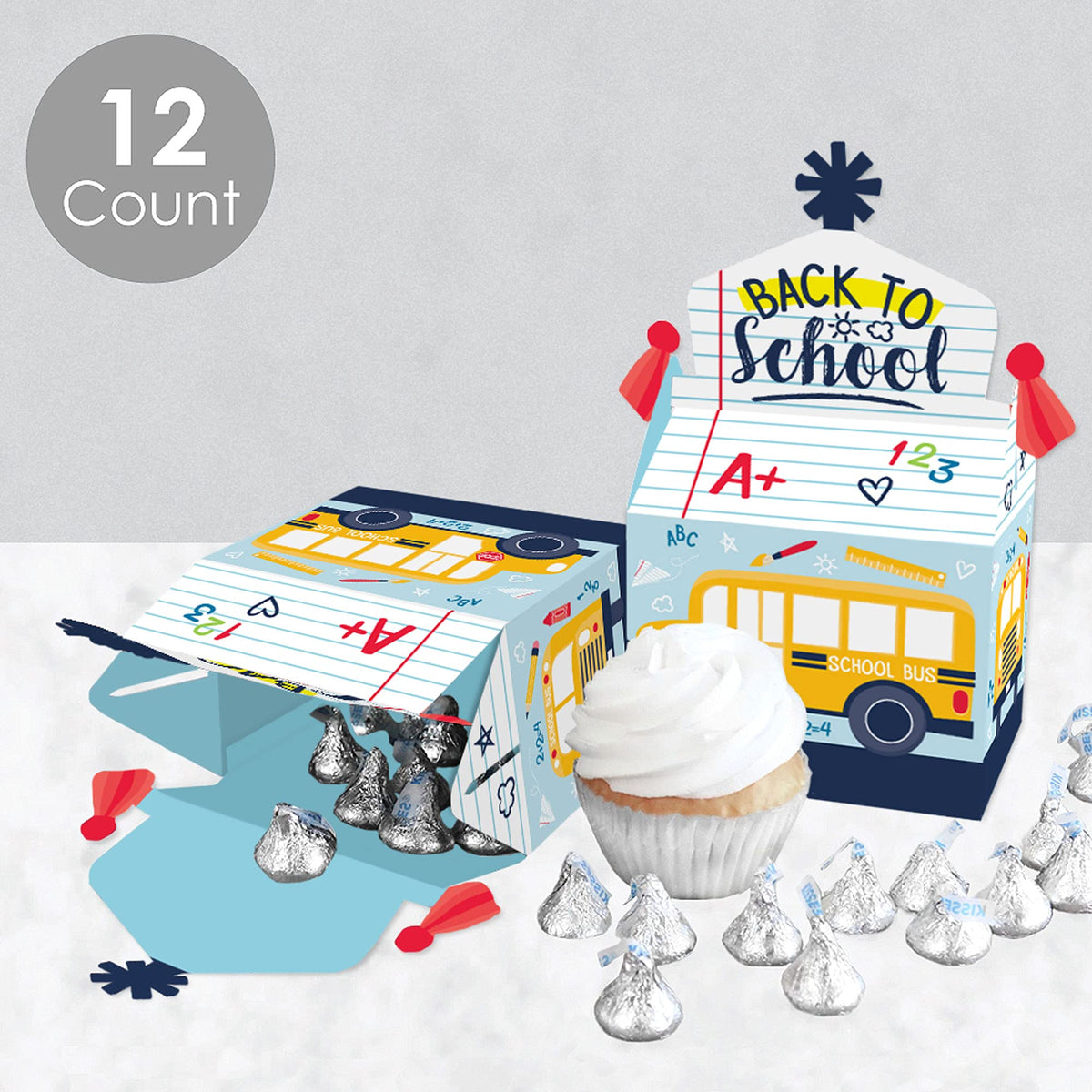 Big Dot Of Happiness Back To School - Treat Box Party Favors - First Day Of School Classroom Decorations Goodie Gable Boxes - Se