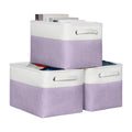Kntiwiwo Foldable Storage Bins 15 x 10 x 9.5 Fabric Storage Basket Cube with Handles Large Linen Closet Organizer Bins for Organ