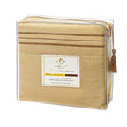 Clara Clark Premier 1800 Series 4Pc Bed Sheet Set - Queen, Camel Gold