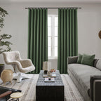 Shineland Room Darkening Curtains 96 Inches Long For Living Room 96 Inch Length 2 Panels Set,Track Curtains Ceiling Mount Floor