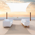 Colourtree Ctapr1220 Custom Size 12' X 14' White Sun Shade Sail Canopy Uv Block Upf50  Rectangle - Commercial Standard Heavy Dut