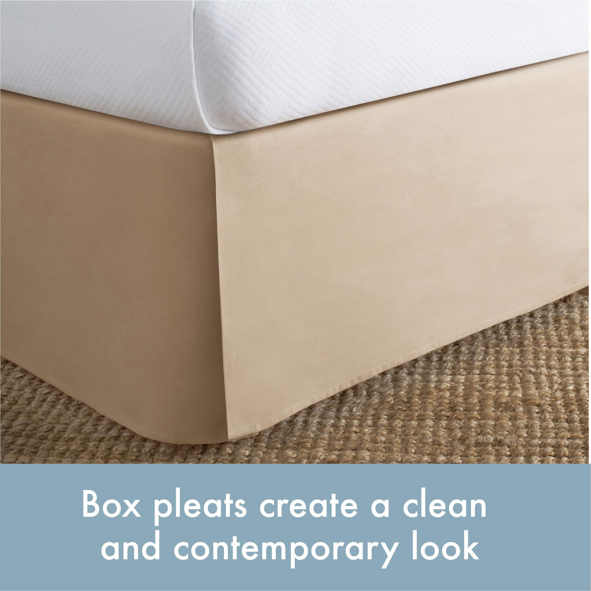 Today'S Home Classic Tailored, Microfiber, 14' Drop Length Bed Skirt Dust Ruffle, California King, Mocha