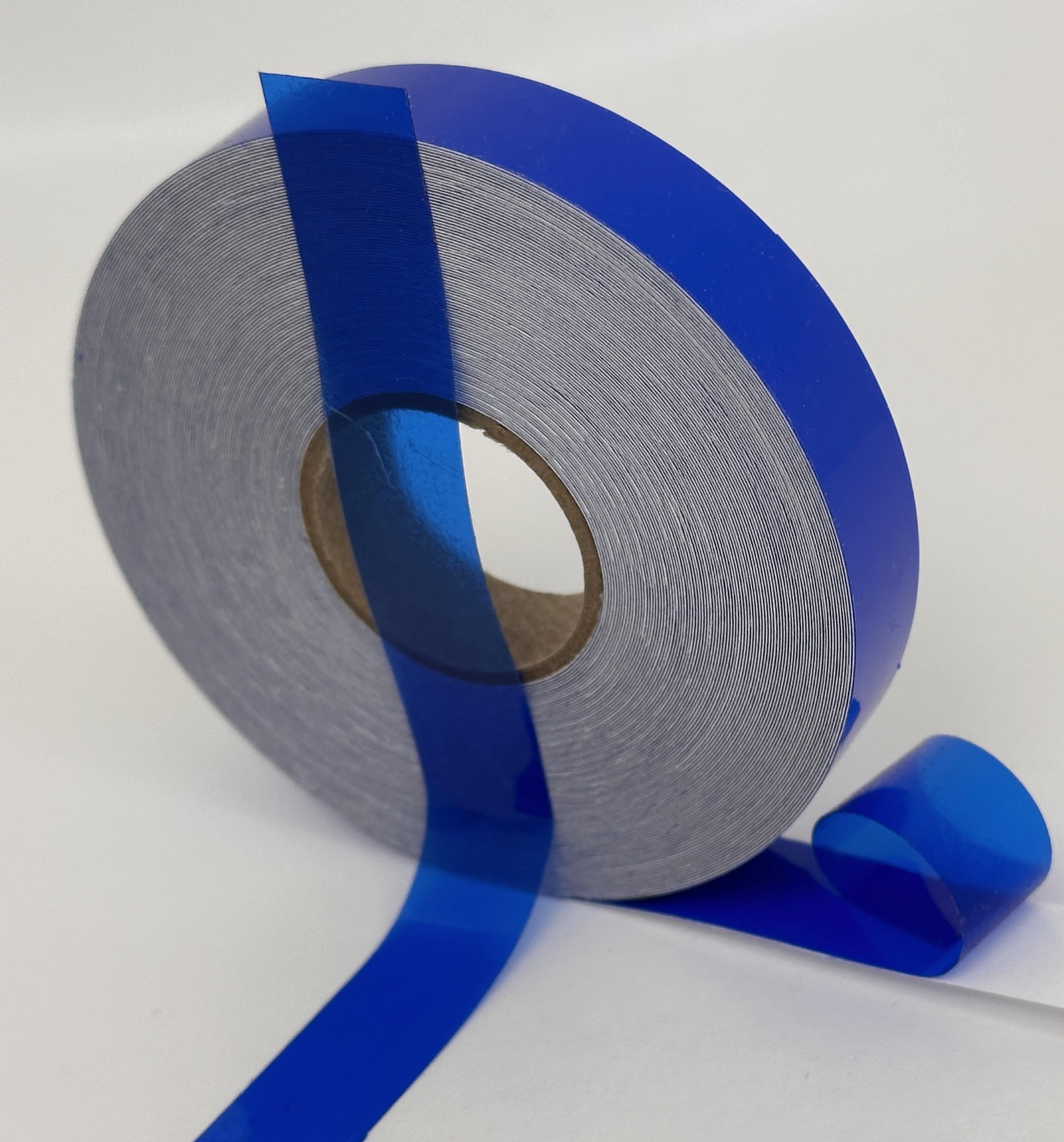 Transparent Vinyl Tape With Self-Adhesive. (1/2 Inch X 50 Ft, Blue)