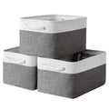 TheWarmHome Storage Basket for Organizing - 15.7x11.8x8.2 inch Large 3 Pack Collapsible Storage Bins for Shelves, Fabric Storage