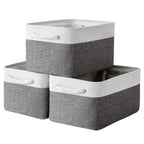 TheWarmHome Storage Basket for Organizing - 15.7x11.8x8.2 inch Large 3 Pack Collapsible Storage Bins for Shelves, Fabric Storage