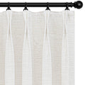 INOVADAY Pinch Pleated Curtains Blackout, Linen Pleated Blackout Curtains 96 inches Long, 100% Blackout Curtains for Bedroom, Th