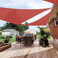 Patio Paradise 7' X 7' X 7' Sun Shade Sail Triangle Canopy, Permeable Shade Cloth Fabric Sunlight Block Patio Cover Hdpe Deck Aw