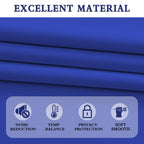 DONREN 48" Deep Blue Blackout Curtains - Thermal Insulated Rod Pocket Panels, 52"W x 48"L (Pack of 2) for Kids Room