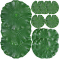ZAUGONTW 12 Pieces Realistic Lily Pads Leaves, Artificial Floating Foam Lotus Leaves, Water Lily Pads Artificial Foliage Pond De