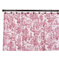Victoria Park Toile Bathroom Shower Curtain, Red