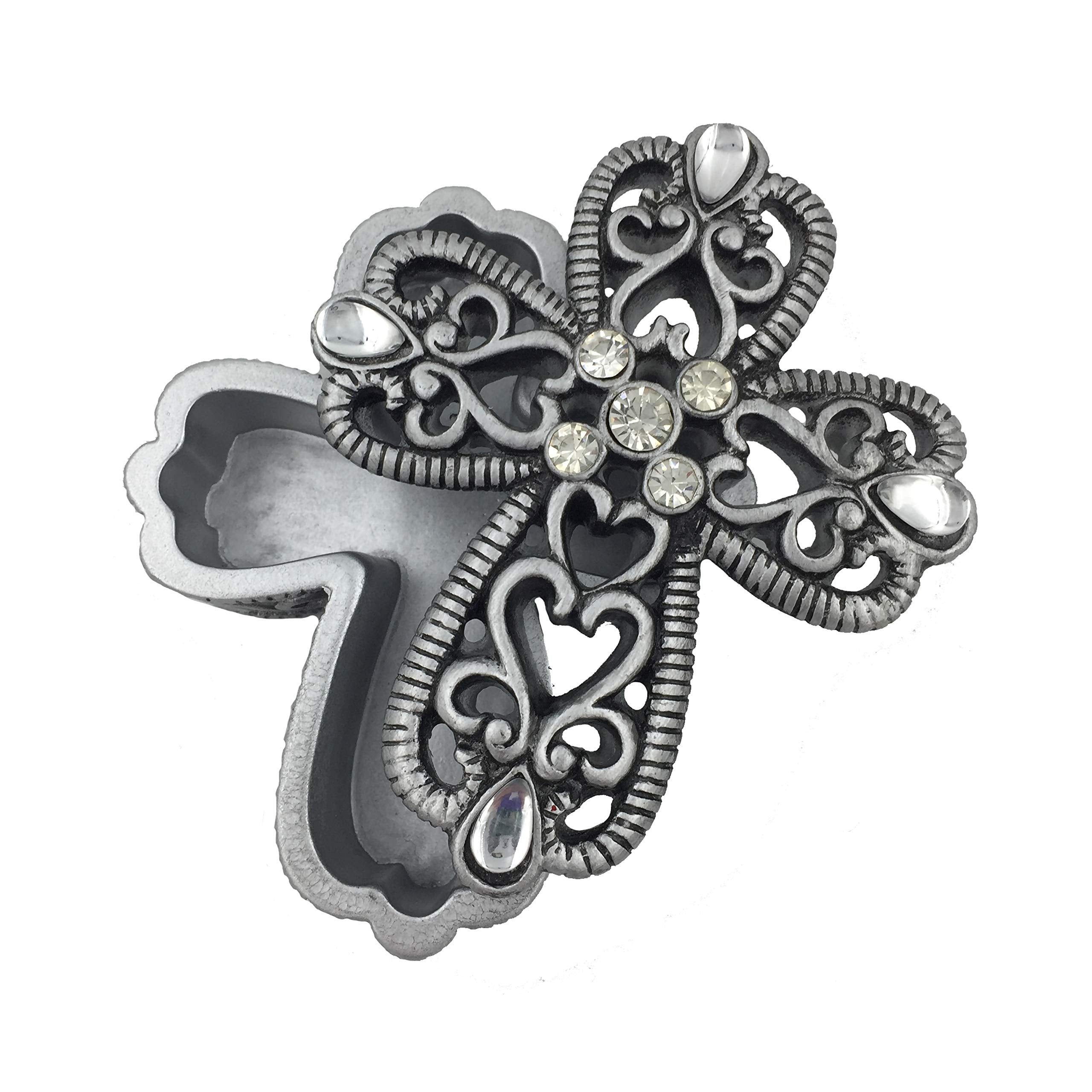 FASHIONCRAFT 8630 Cross Design Curio Boxes, Cross Design Trinket Box, Communion, Baptism, Religious Event Favors - Pack of 1