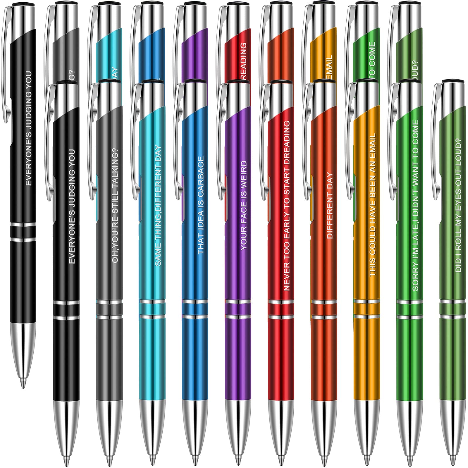 Snarky Office Pens Funny Ballpoint Pens Work Sucks Pen Complaining Quotes Pen Vibrant Negative Passive Pens For Colleague Co-Wor
