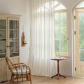 Sutuo Home Boho Curtains For Bedroom Living Room 108 Inches Long,Semi Blackout Farmhouse Tassels Vintage Bohemian Embroidery Drape, Rod Pocket 1 Panel 52' W X 108' L, White And Gold