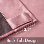 Miulee Velvet Curtains 90 Inches 2 Panels - Luxury Blackout Curtains For Girls Bedroom Nursery Living Room Thermal Insulated Super Soft Window Drapes Rod Pocket & Back Tab, Blush Pink, W52 X L90 Inch
