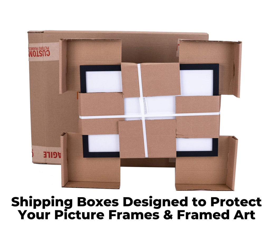 9X32 Frame Black Picture Frame - Complete Modern Photo Frame Includes Uv Acrylic Shatter Guard Front, Acid Free Foam Backing Boa