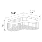 Ginger 505L/Sn Splashables Combination Shower Large Corner Basket, Satin Nickel