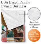 Ships Next Day, Custom Blanket With Picture And Text - Printed In Usa, Personalized Photo Blanket With Text (Fleece 60X80)