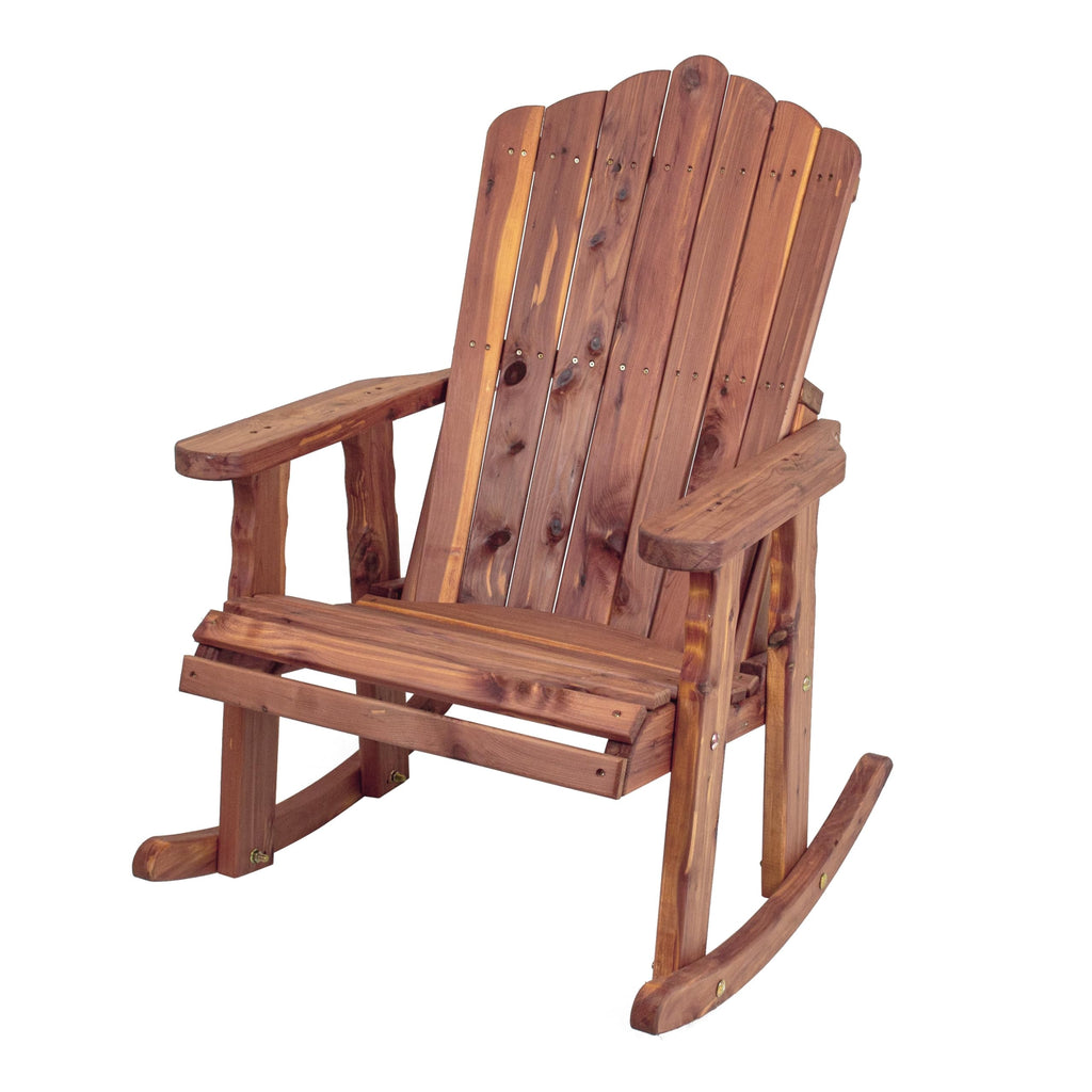American Furniture Classics Adirondak Rocking Chair, Natural Cedar