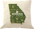 Drupsco 18X18 Georgia Pillow Cover - Georgia Throw Pillow Case, Georgia Home Decor Pillow