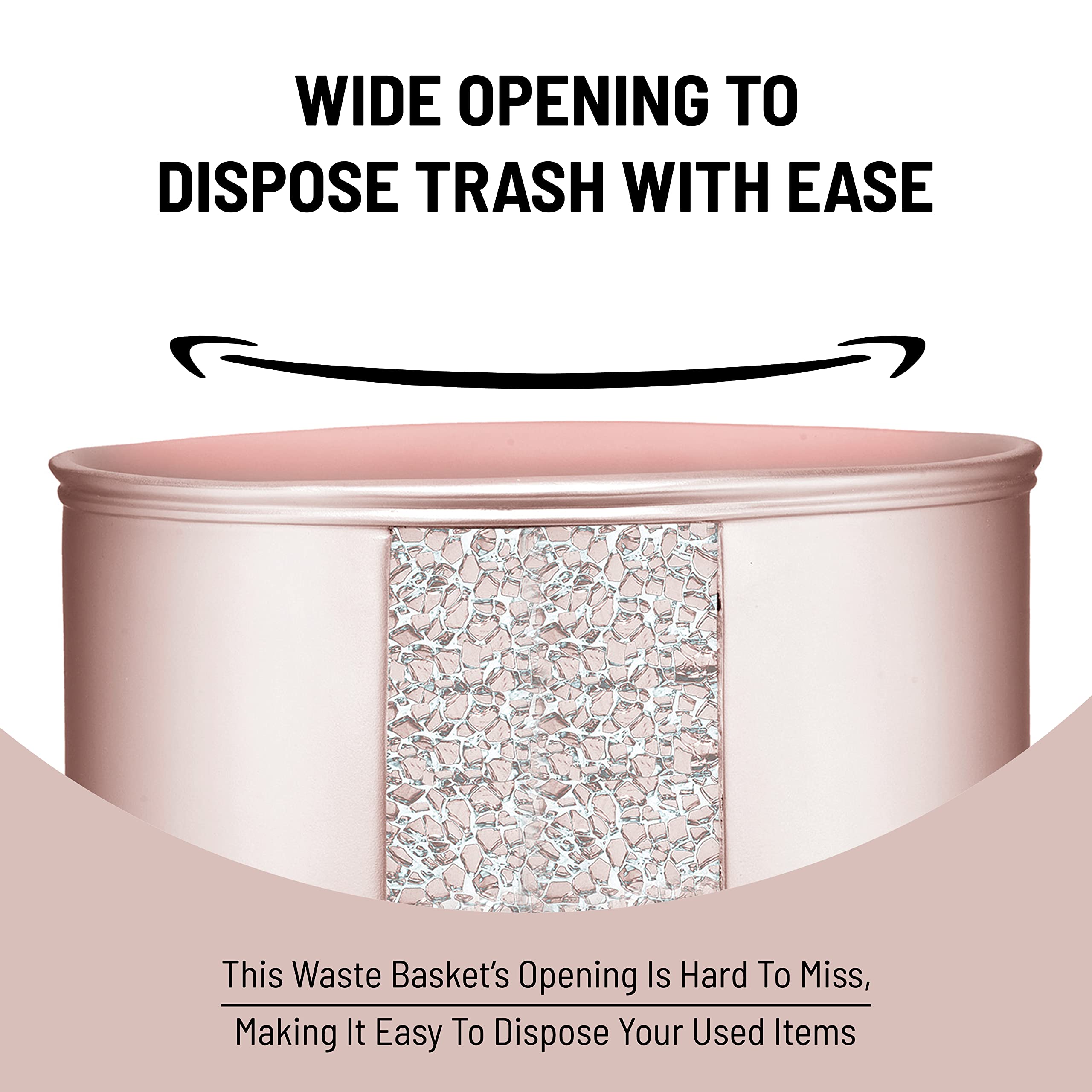 Popular Bath Blush Sinatra, Waste Basket