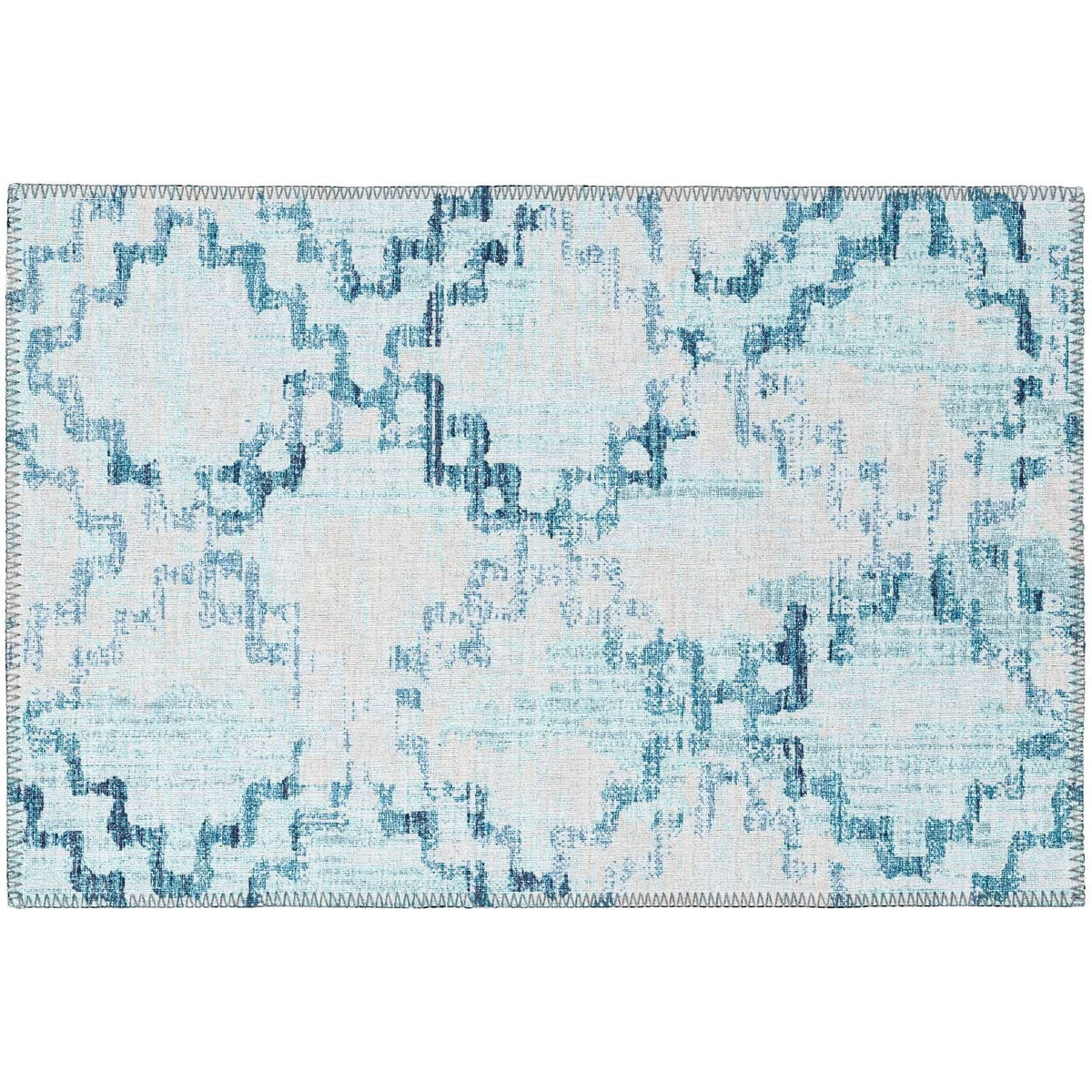 Sedona Sn15 Blue Transitional Rug Rectangle 3' X 5'