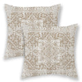 Betginy Boho Pillow Covers 18X18, Brown Beige Ethnic Design Outdoor Decorative Throw Pillows For Couch, Carpet Pattern Decor Cus