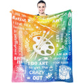 Muxuten Gifts For Artists - Artist Gifts Blanket 60'X50' - Art Teacher Gifts - Gifts For Artists Women - Art Gifts For Girls -