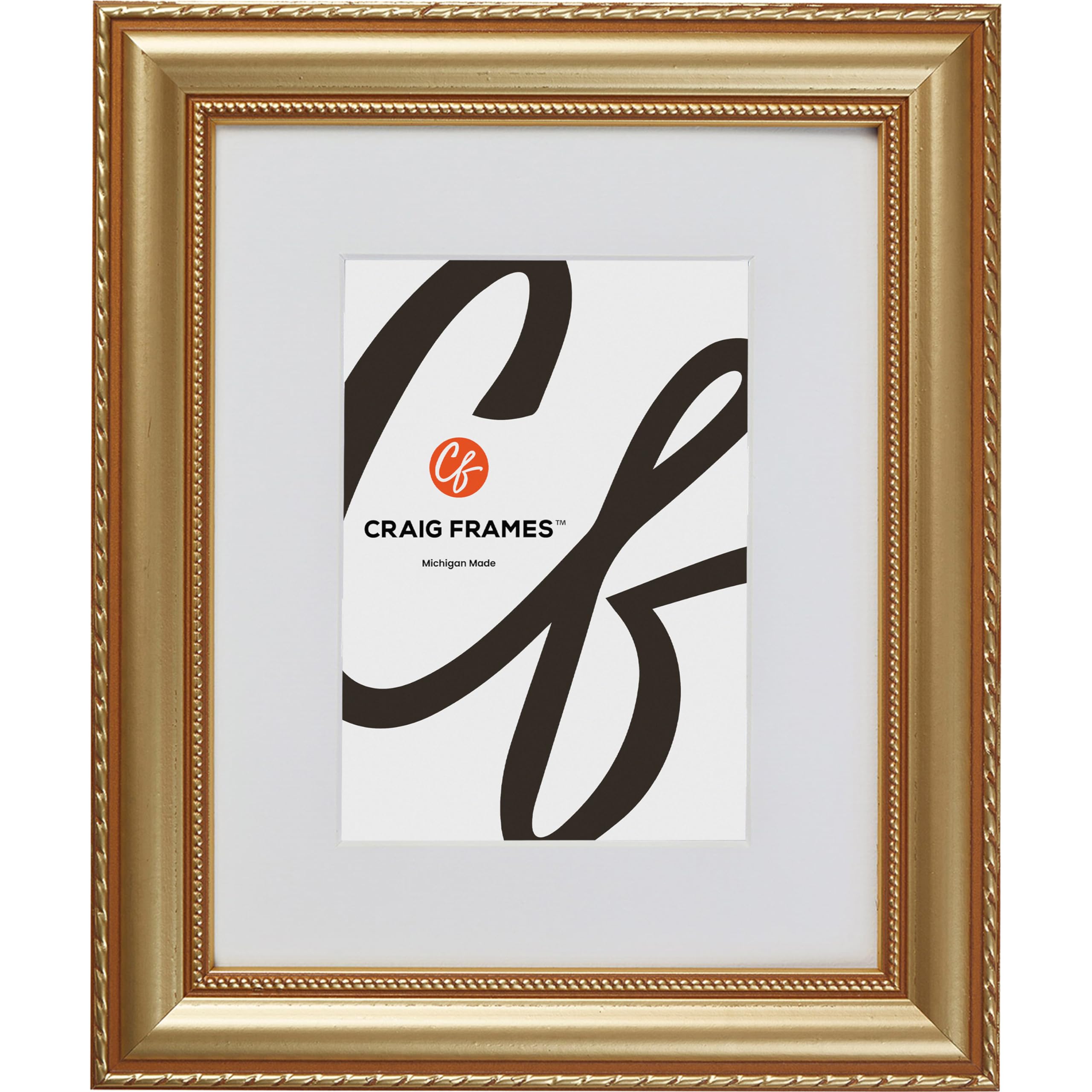 Craig Frames Victoria, 13x15 Picture Frame Matted for a 9x12 Photo, Ornate Gold