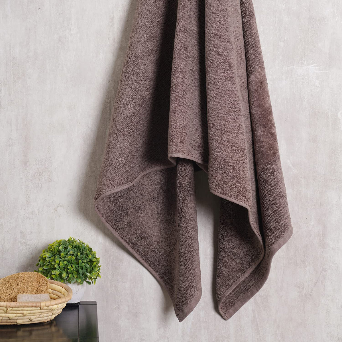 Pure Home + Living Cotton Blend Bath Towel, Grey