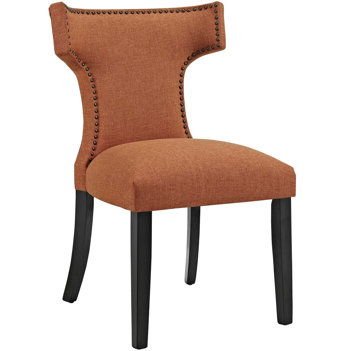 Casafoyer Curve Dining Side Chair With Nailhead Trim  Elegant & Comfortable ( Pack Of 2 )