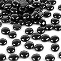 DomeStar 2LB Black Flat Glass Marbles, Decorative Marbles for Vases Aquarium Pebbles Fish Tank Rocks Vase Fillers DIY Crafts Tab