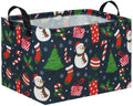 TIBAOLOVER Rectangular Christmas Basket Tree Christmas Gift Baskets for Families Cute Baby Storage Bin Kids Storage Bin Toy Orga